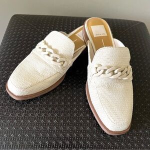Dolce Vita PelaI Ivory Raffia mules Size 6